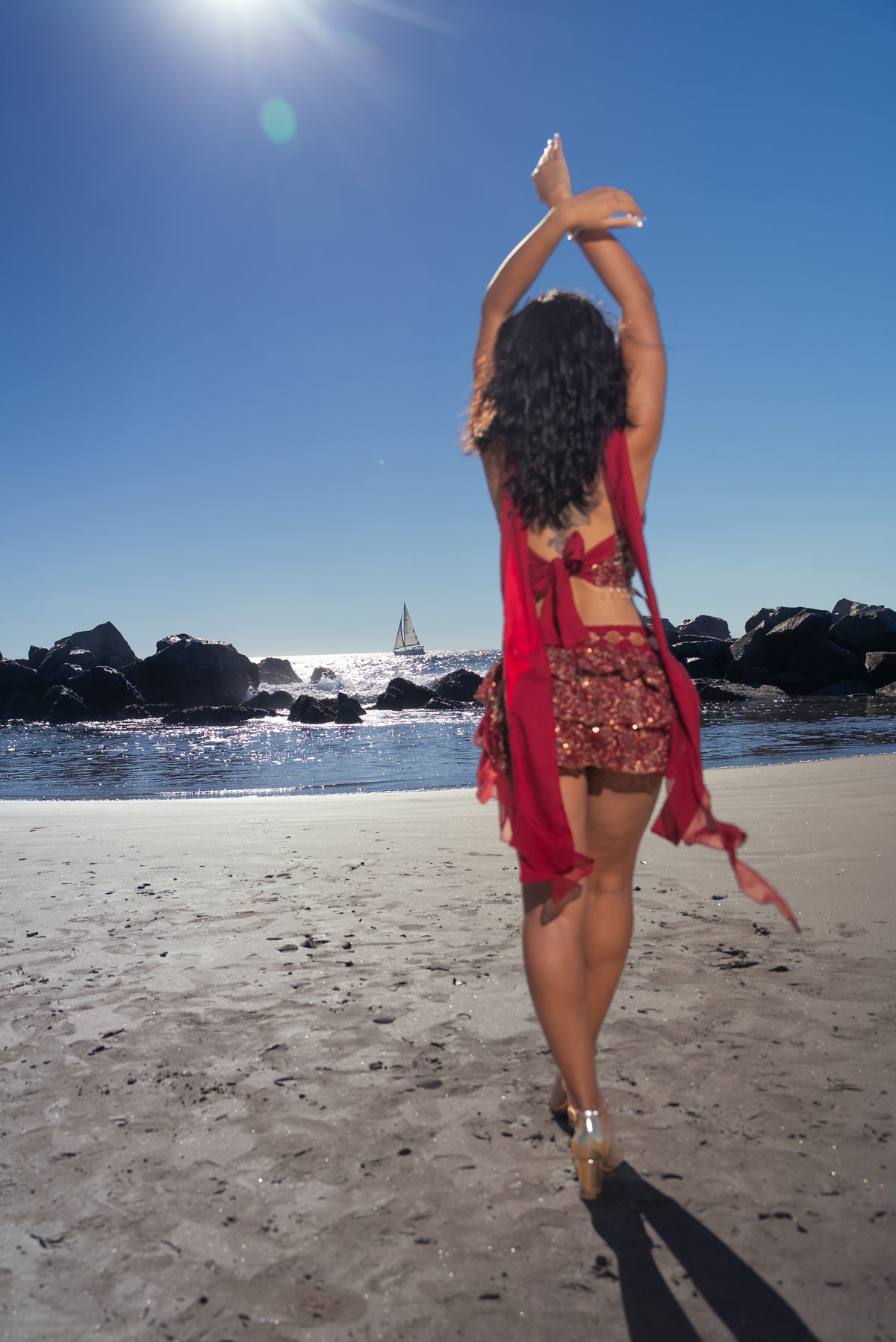 Ruby Rani Ruffle Mini Skirt Set