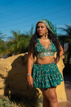 Load image into Gallery viewer, Teal Mermaid Micro Mini skirt set
