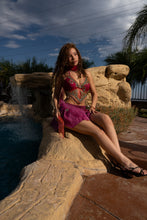 Load image into Gallery viewer, Rose Quartz Lotus Mini Skirt Set
