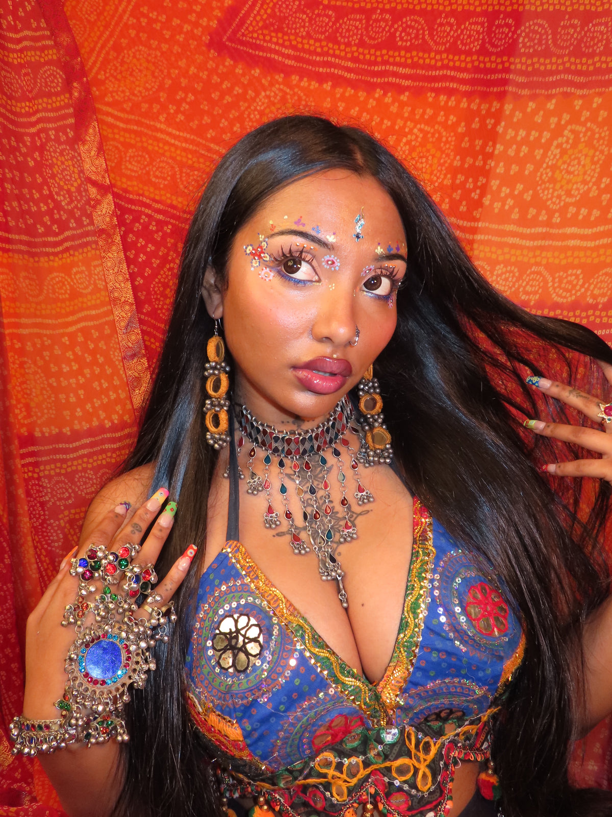 Navratri lotus halter top