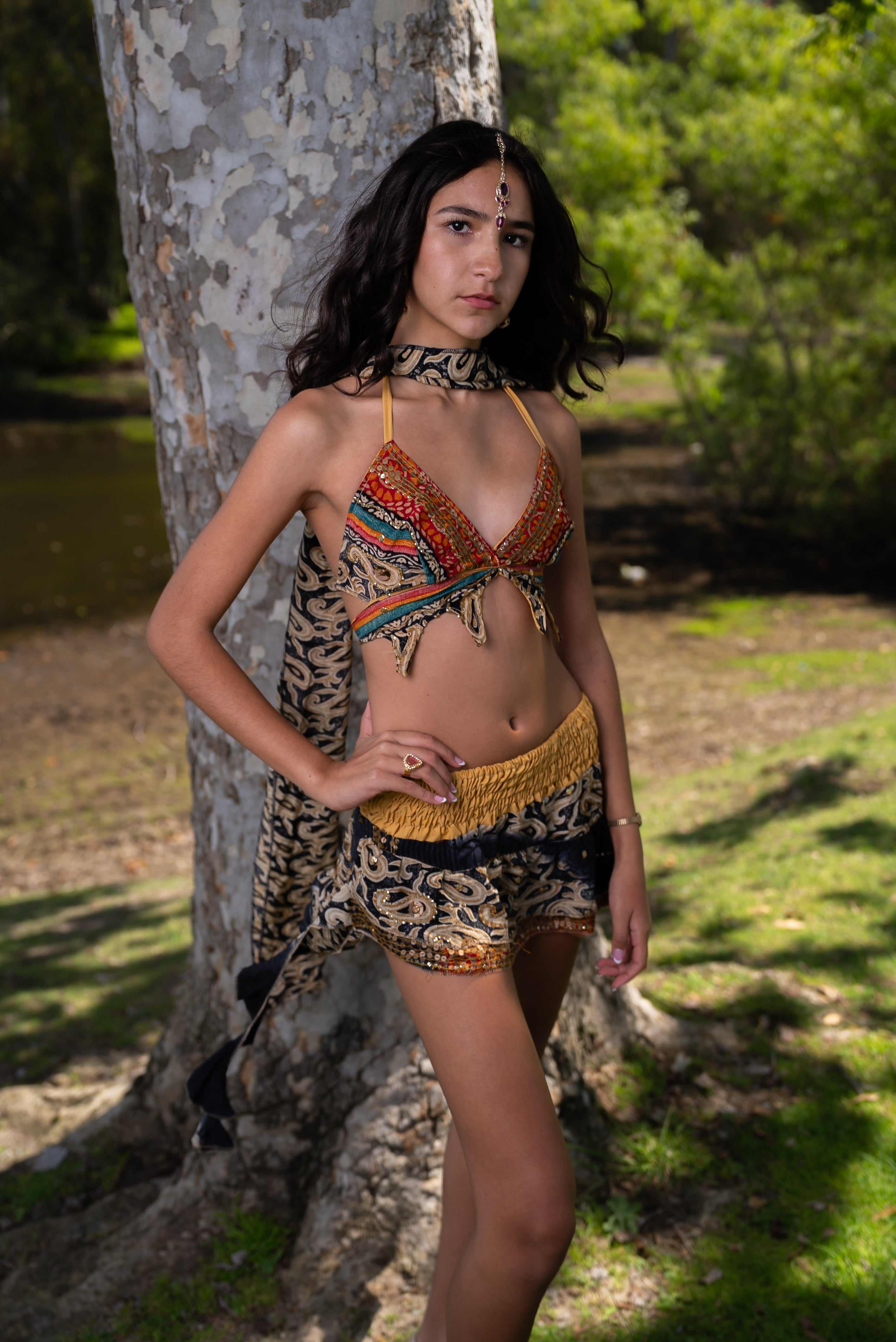 Bohemian rainbow Shakti set