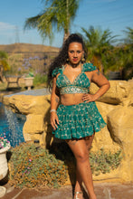 Load image into Gallery viewer, Teal Mermaid Micro Mini skirt set
