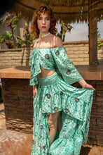 Load image into Gallery viewer, Baby Blue Bandhani Bollywood Set
