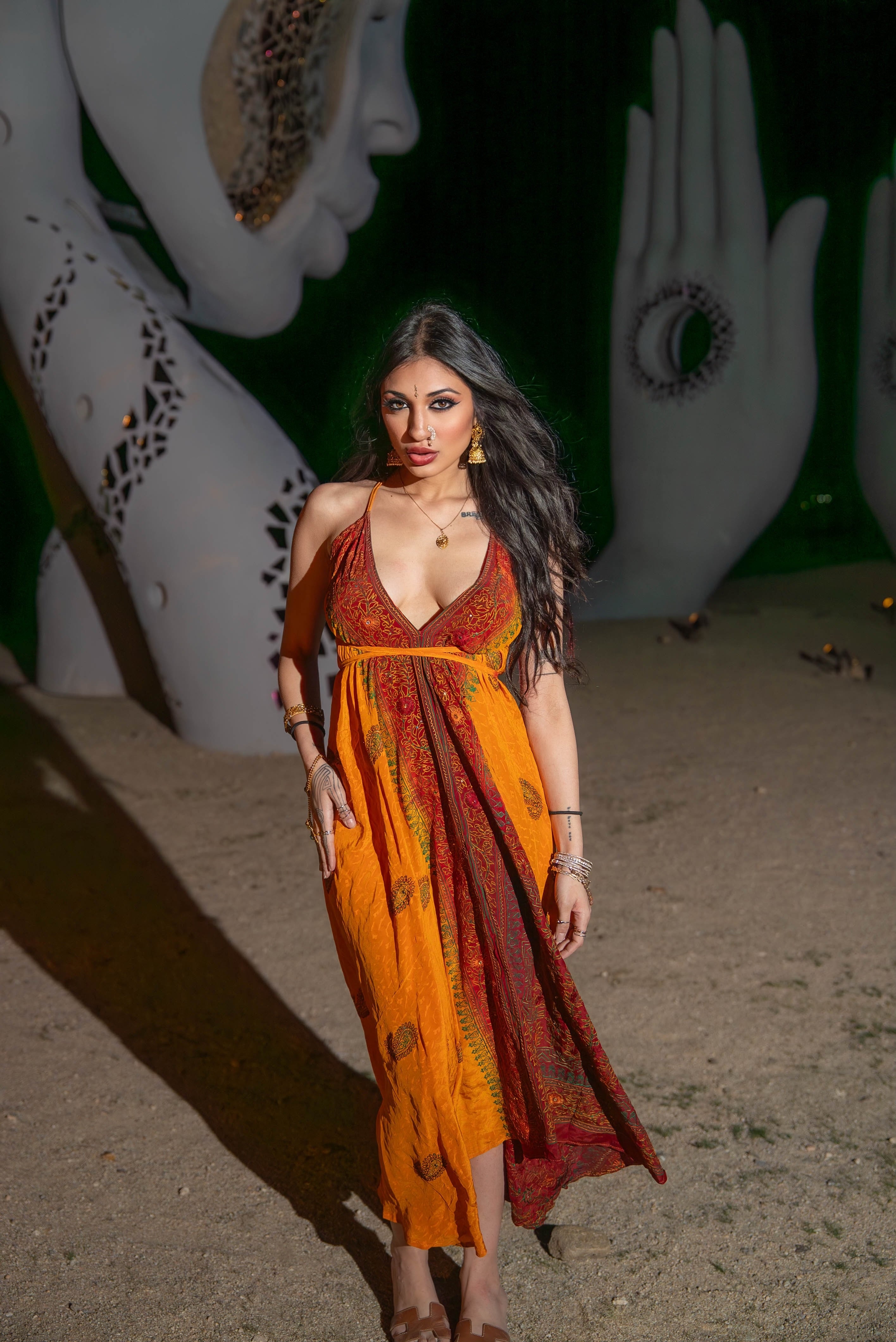Bohemian Tie Dye Fire Magic Dress