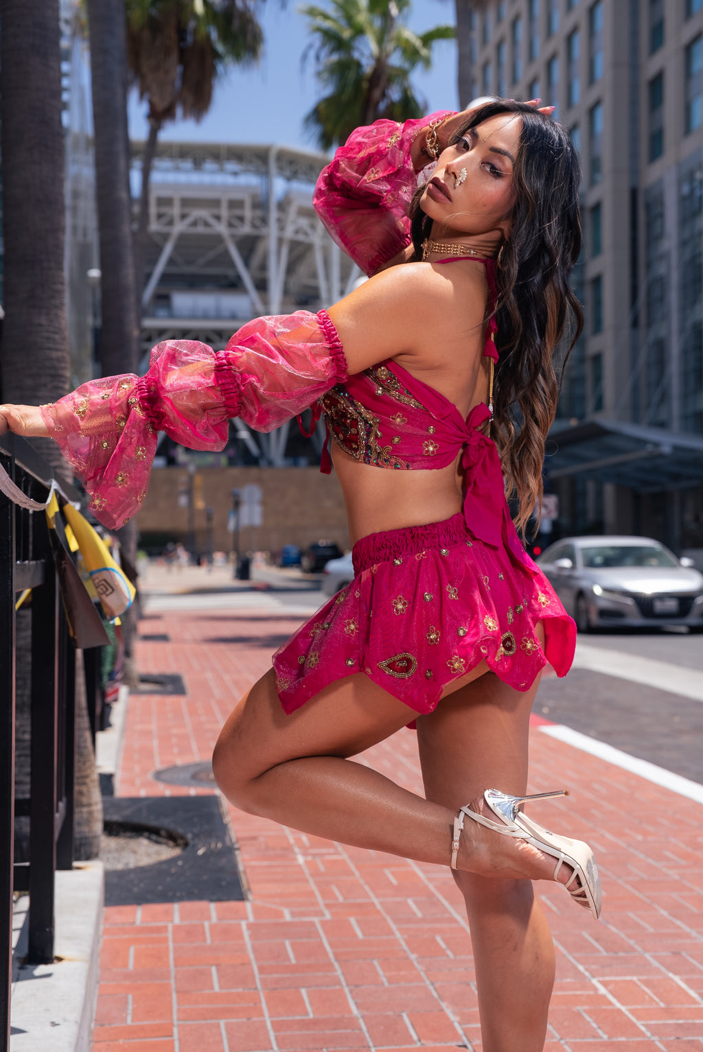 Rose Quartz Princess Lotus Mini Skirt Set