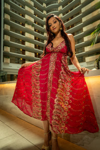 Golden Fuscia Magic Dress