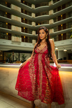 Load image into Gallery viewer, Golden Fuscia Magic Dress
