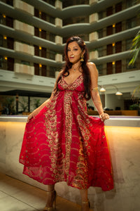 Golden Fuscia Magic Dress