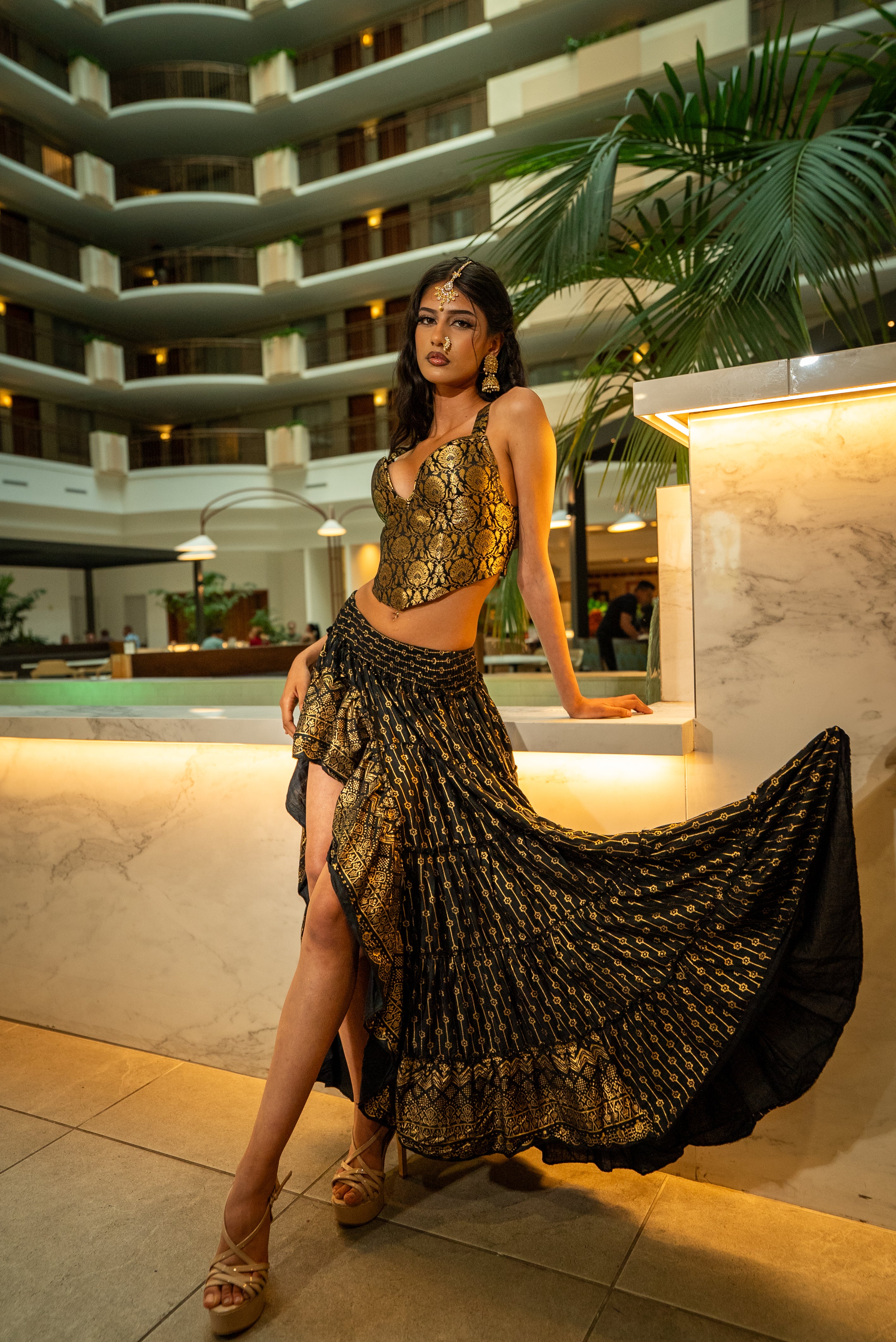 Black Lotus Bollywood Skirt
