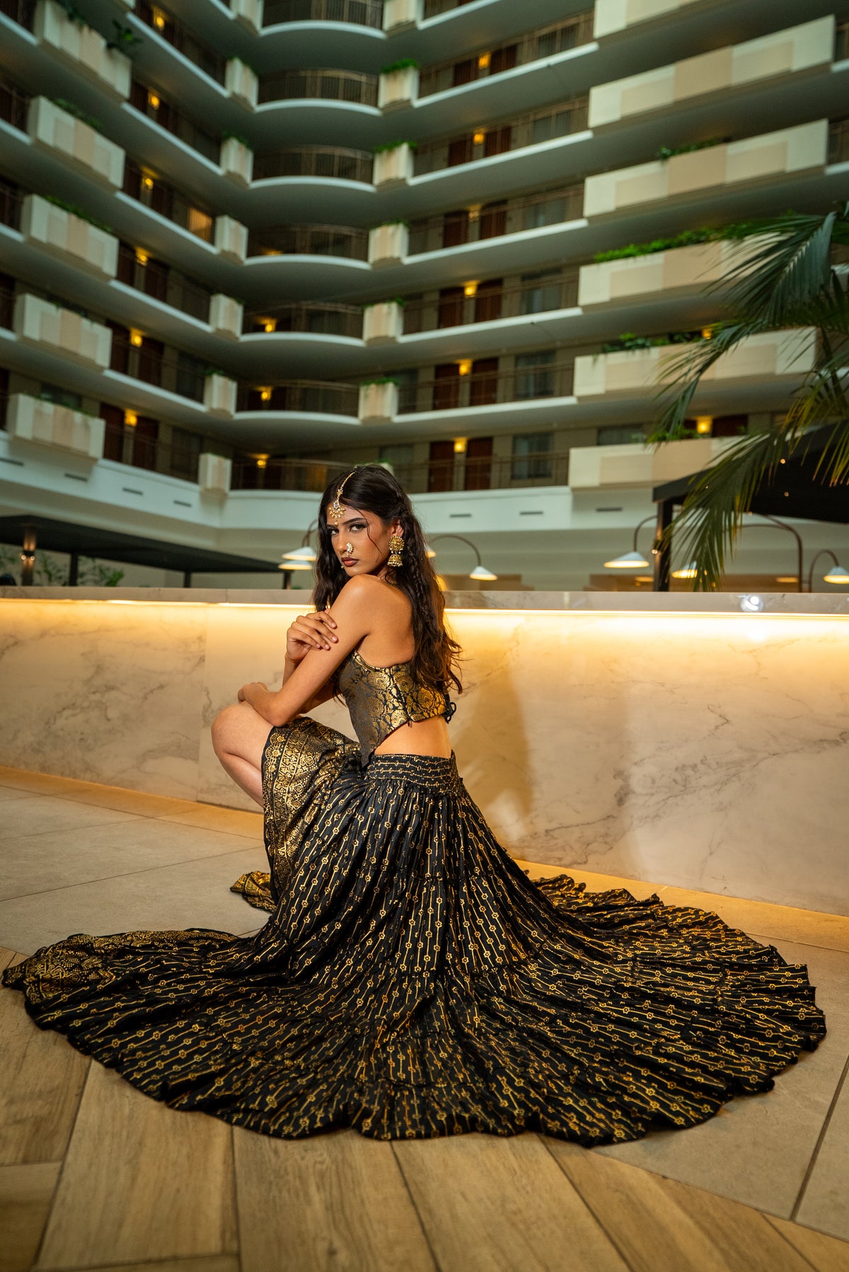 Black Lotus Bollywood Skirt