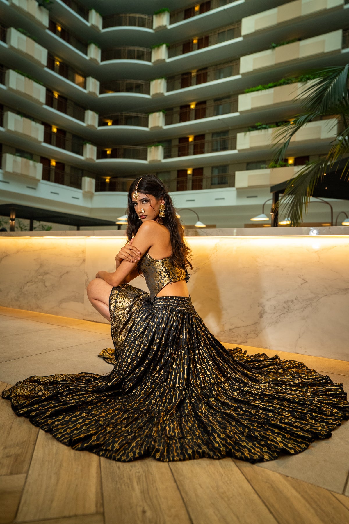 Black Lotus Bollywood Skirt