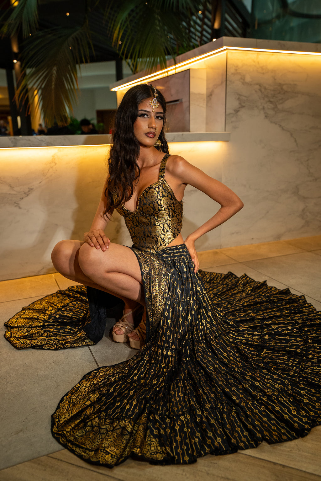 Black Lotus Bollywood Skirt