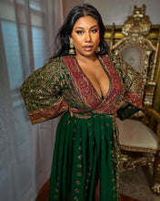 Load image into Gallery viewer, Emerald Divinity Anarkali Jacket Dress
