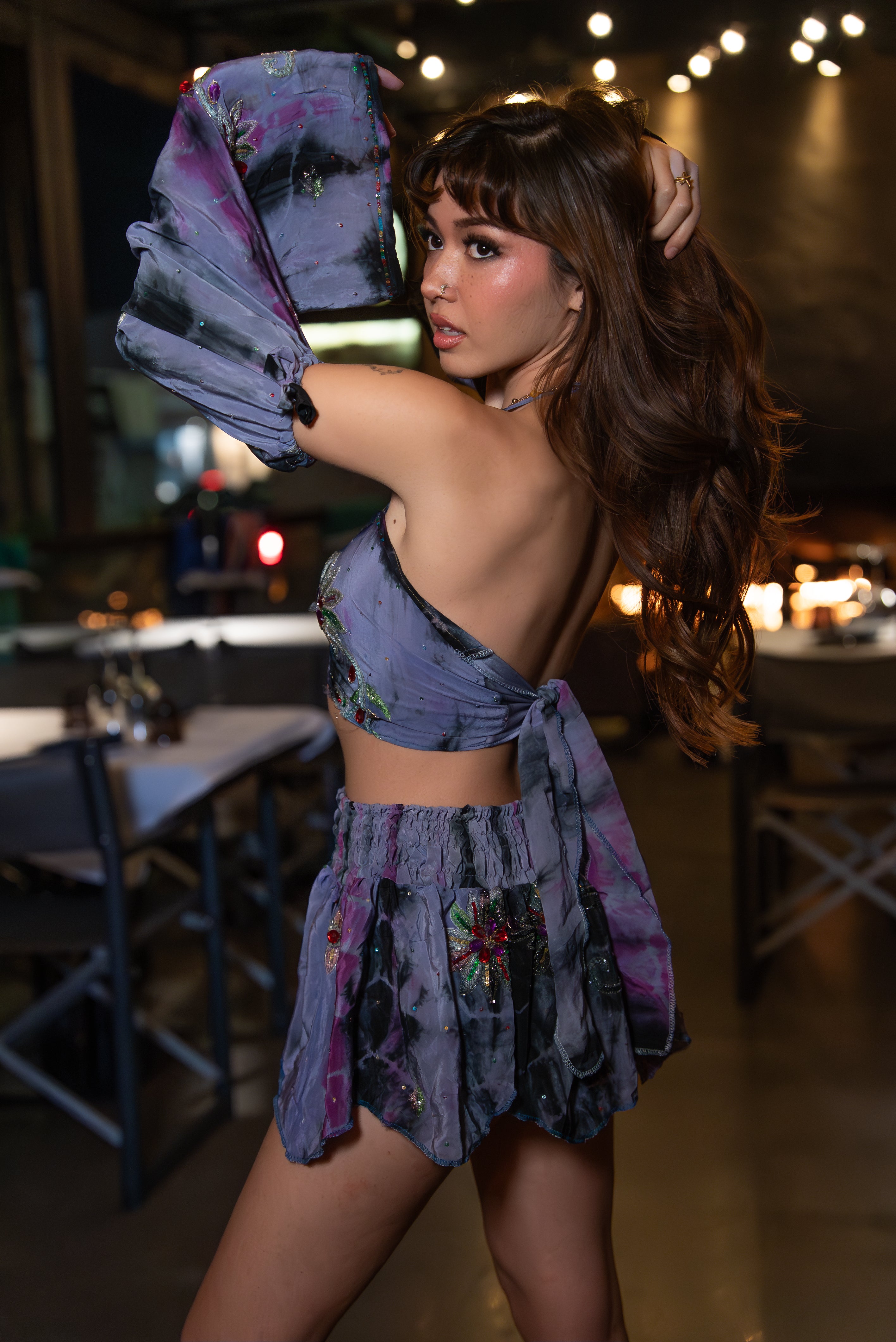 Cosmic Princess Lotus Mini Skirt Set