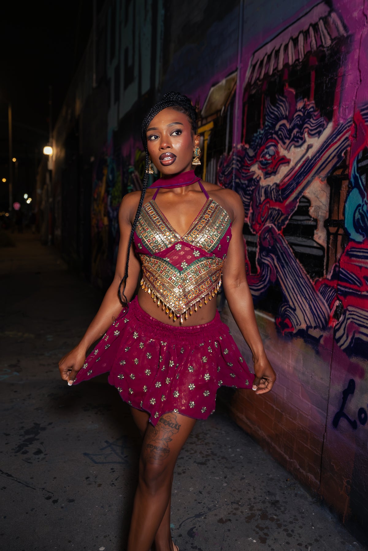 Divinity Rose Lotus Mini Skirt Set