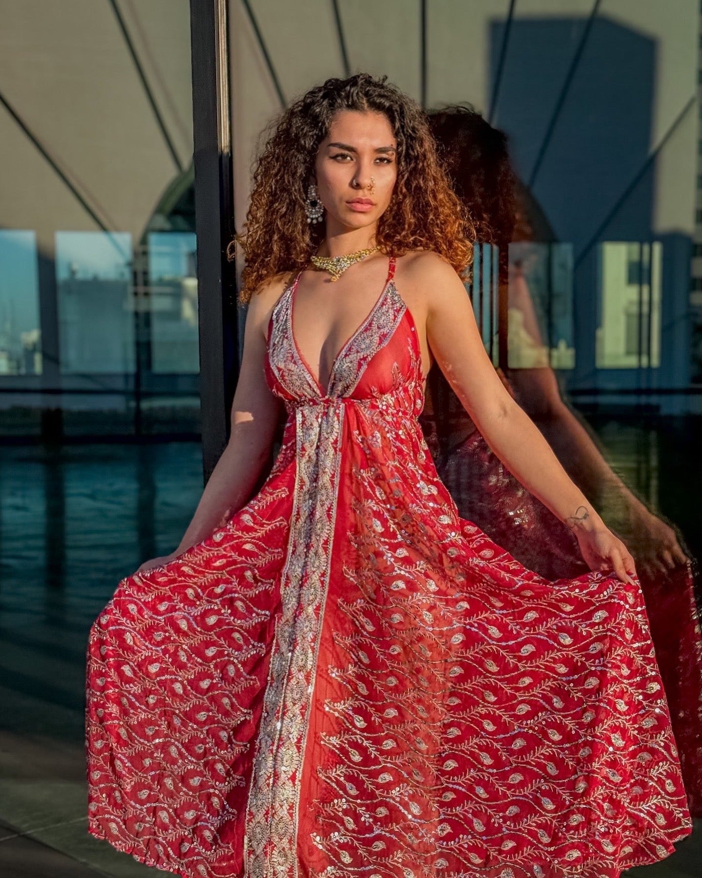 Diamond Love Feather Magic Dress