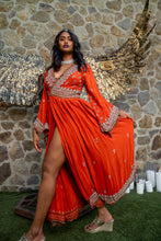 Load image into Gallery viewer, Fire Diamonds Anarkali Jacket Dress
