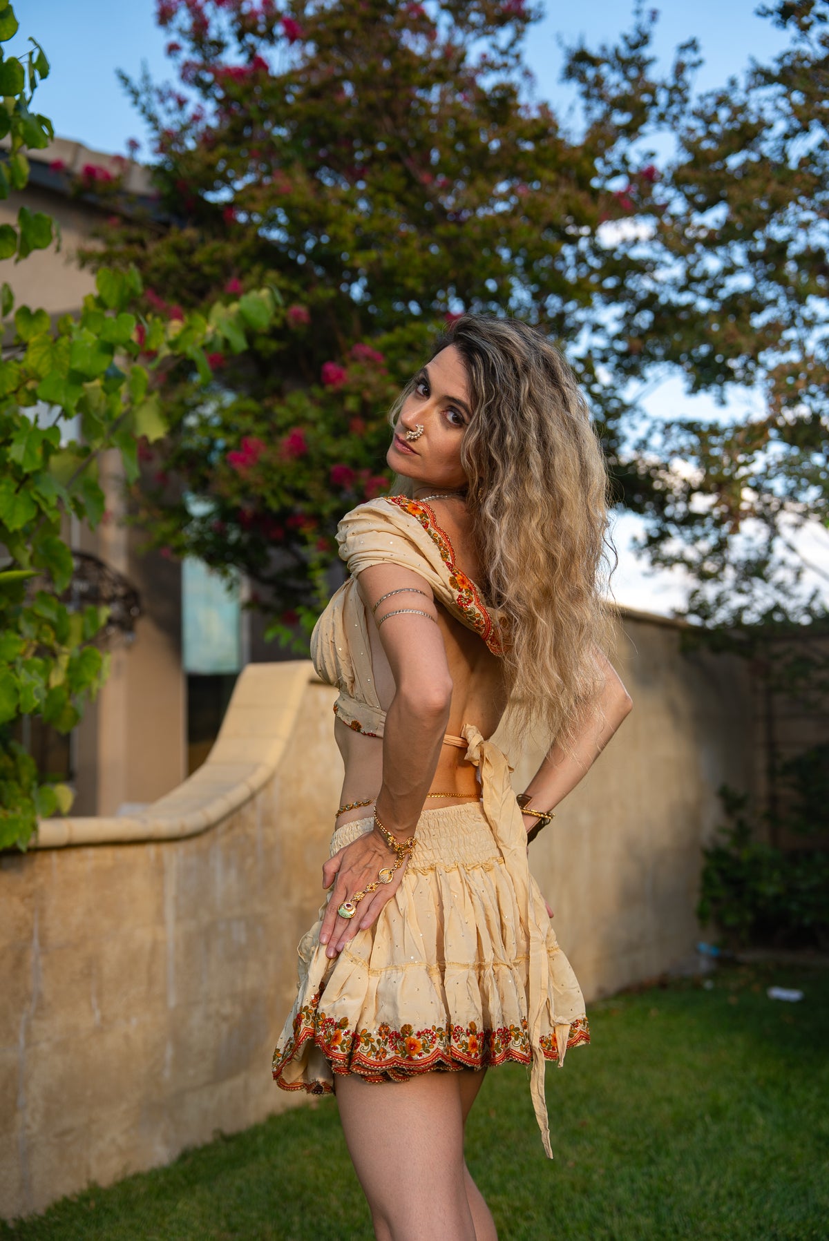 Sahara Rose Micro Mini Gehr Skirt Set
