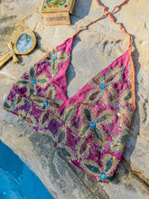 Load image into Gallery viewer, Pink Clovers Halter top
