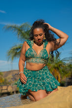Load image into Gallery viewer, Teal Mermaid Micro Mini skirt set
