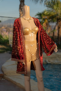 Ruby Excellence Velvet Kimono