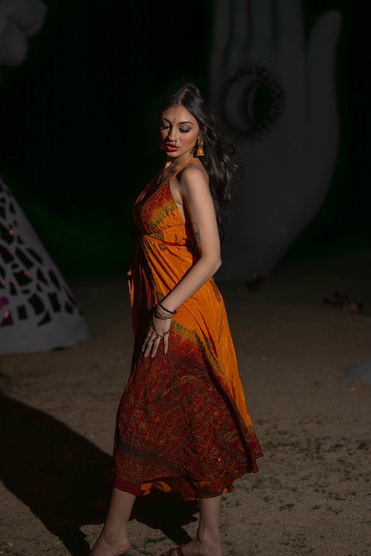 Bohemian Tie Dye Fire Magic Dress