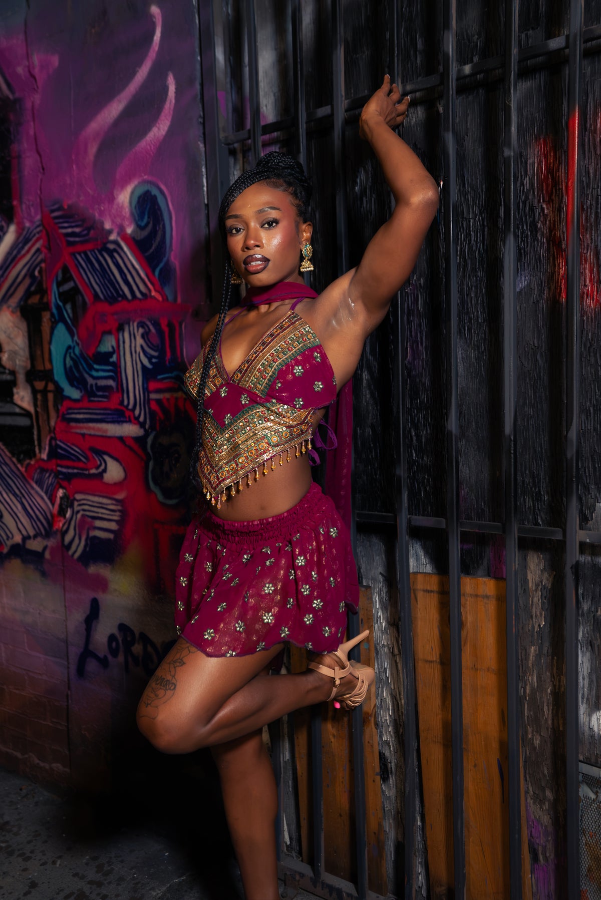 Divinity Rose Lotus Mini Skirt Set