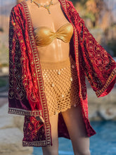 Load image into Gallery viewer, Ruby Excellence Velvet Kimono

