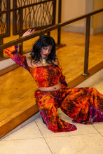 Load image into Gallery viewer, Passionfruit Fire Sharara Pants Set
