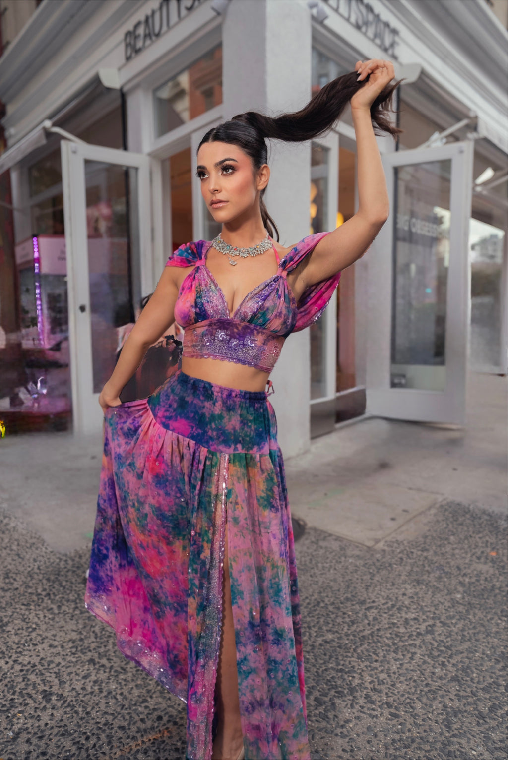 Violet Moonflower Goddess Set