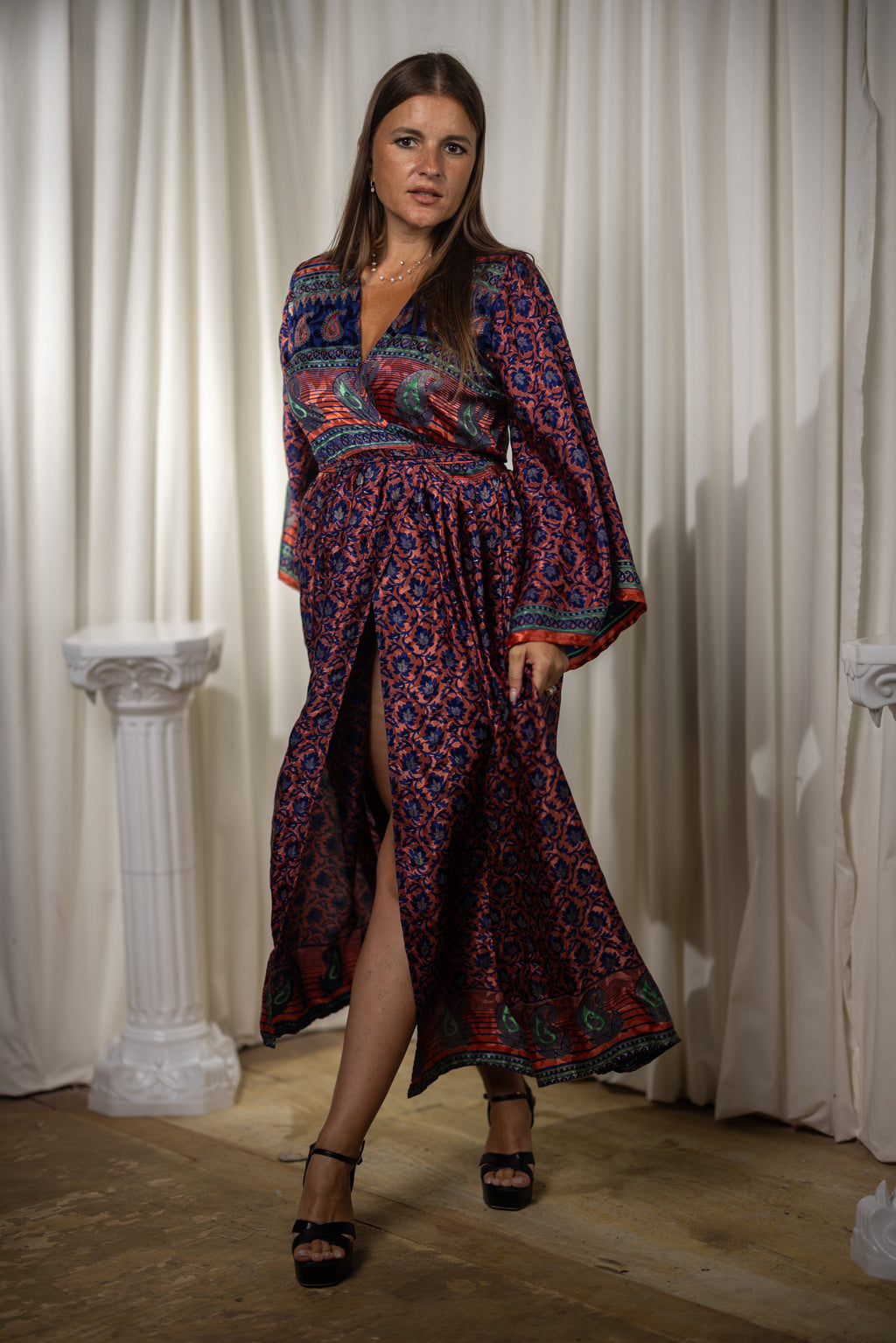 Bohemian Peacock Anarkali Dress