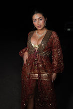 Load image into Gallery viewer, Ruby Royalty Ruffle Jacket Kimono
