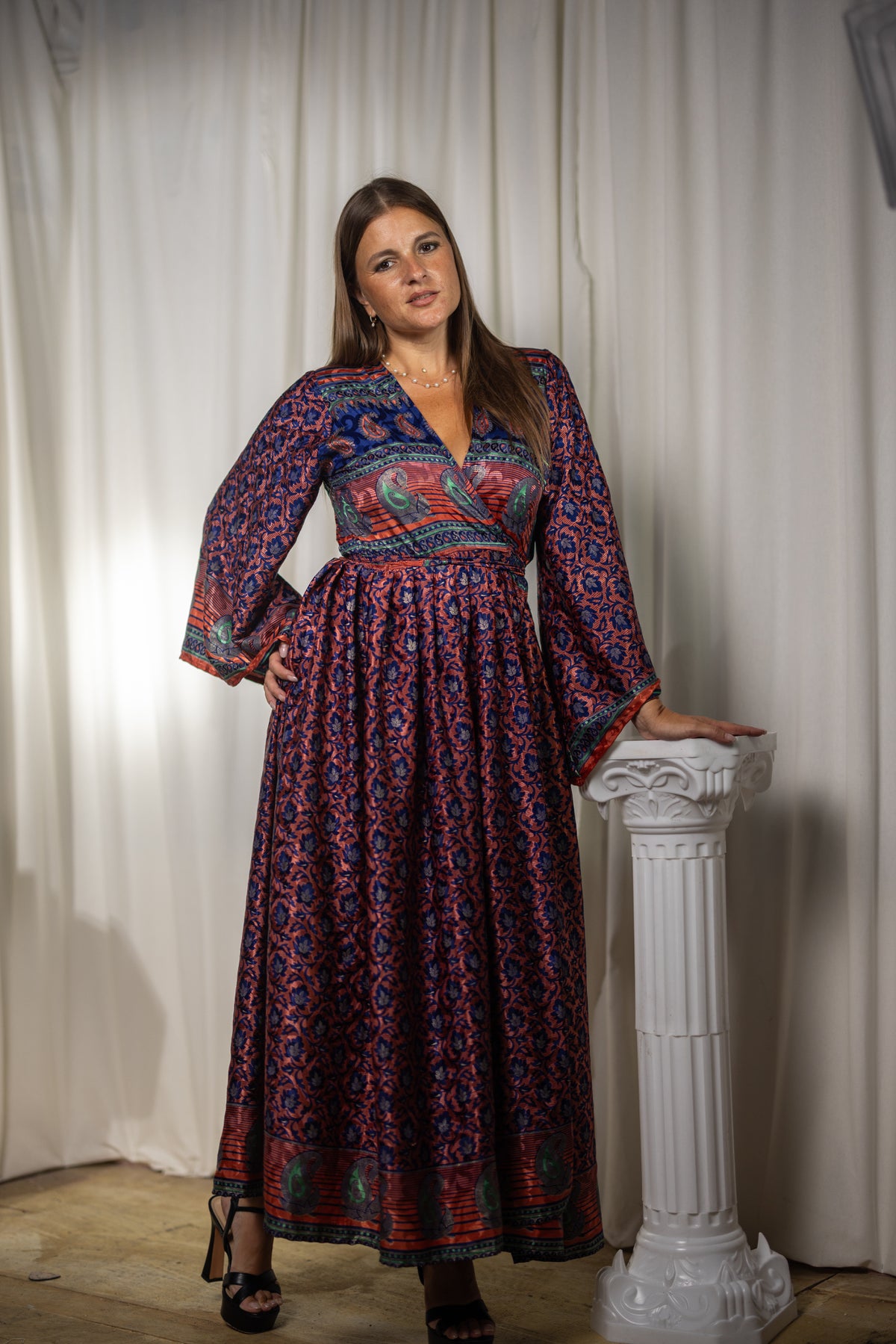 Bohemian Peacock Anarkali Dress