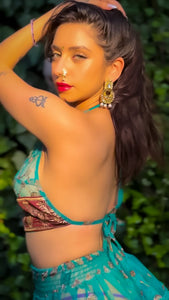 Diamond Peacock Micro Mini Skirt Set