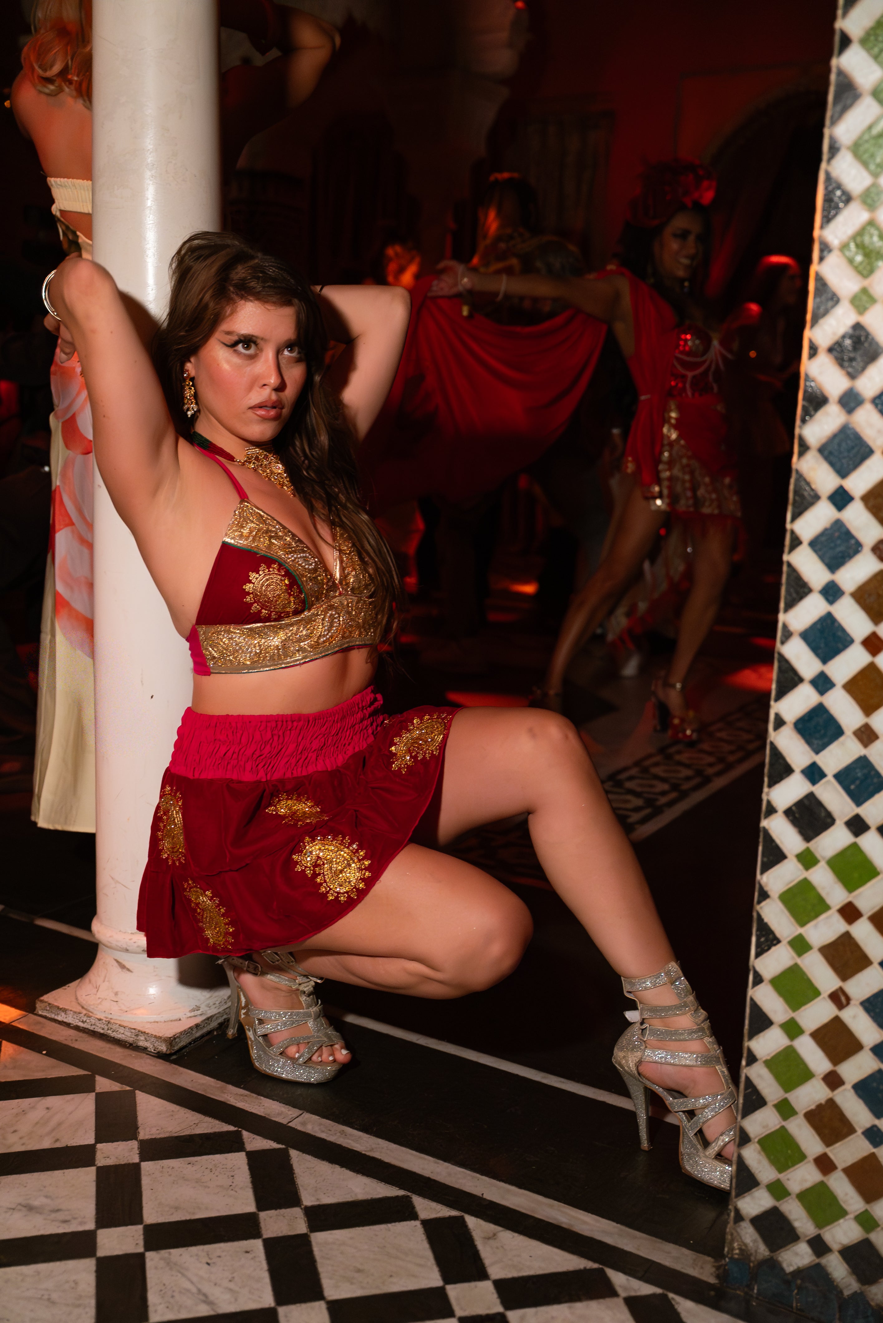Golden Ruby Mini Gehr Skirt Set