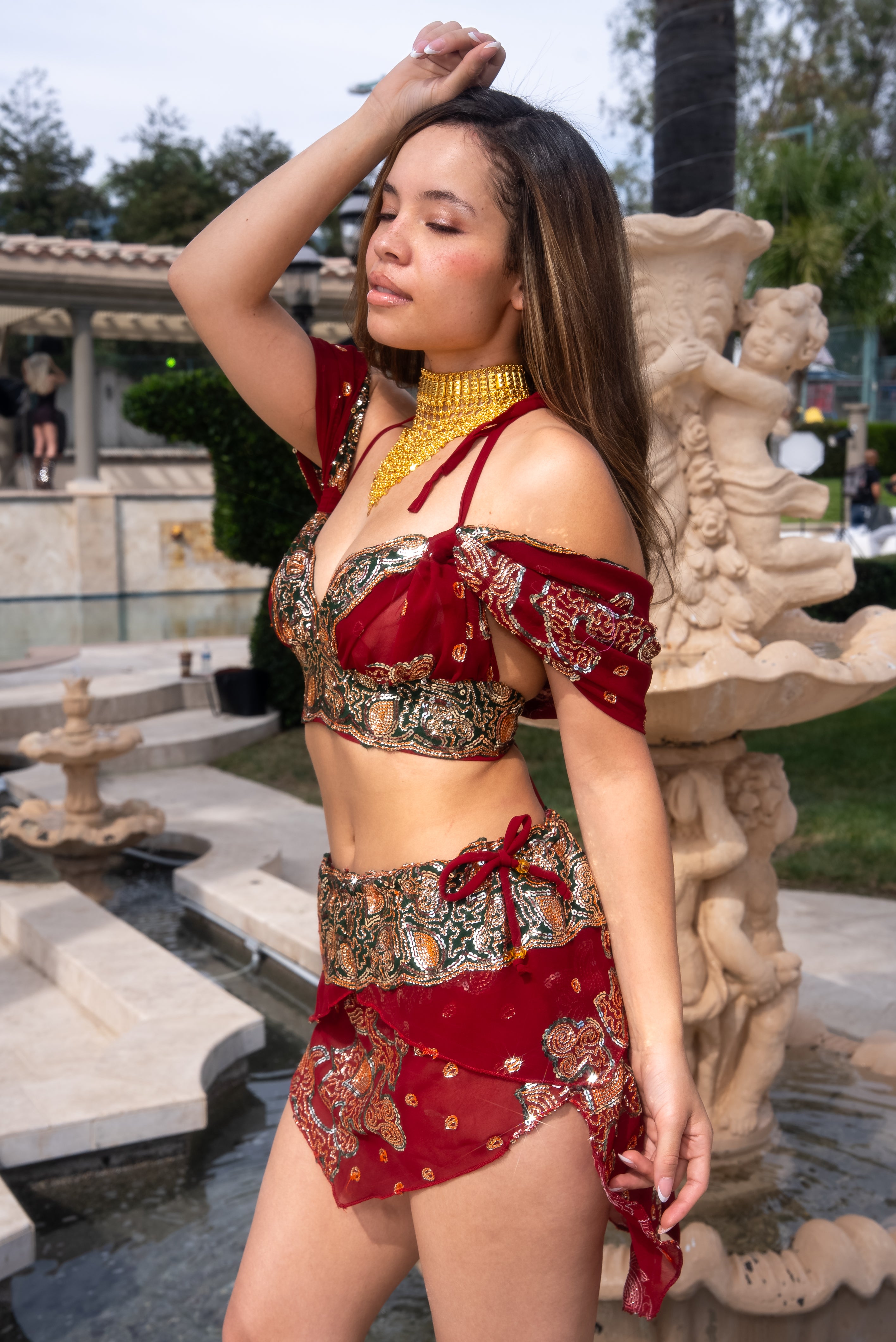 Midnight maroon fairy set
