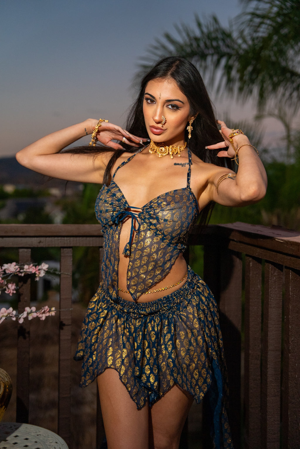 Golden moonlight butterfly set