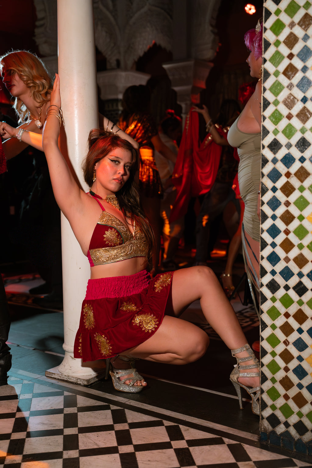 Golden Ruby Mini Gehr Skirt Set