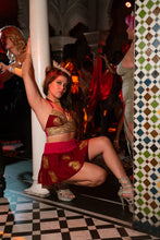 Load image into Gallery viewer, Golden Ruby Mini Skirt Set
