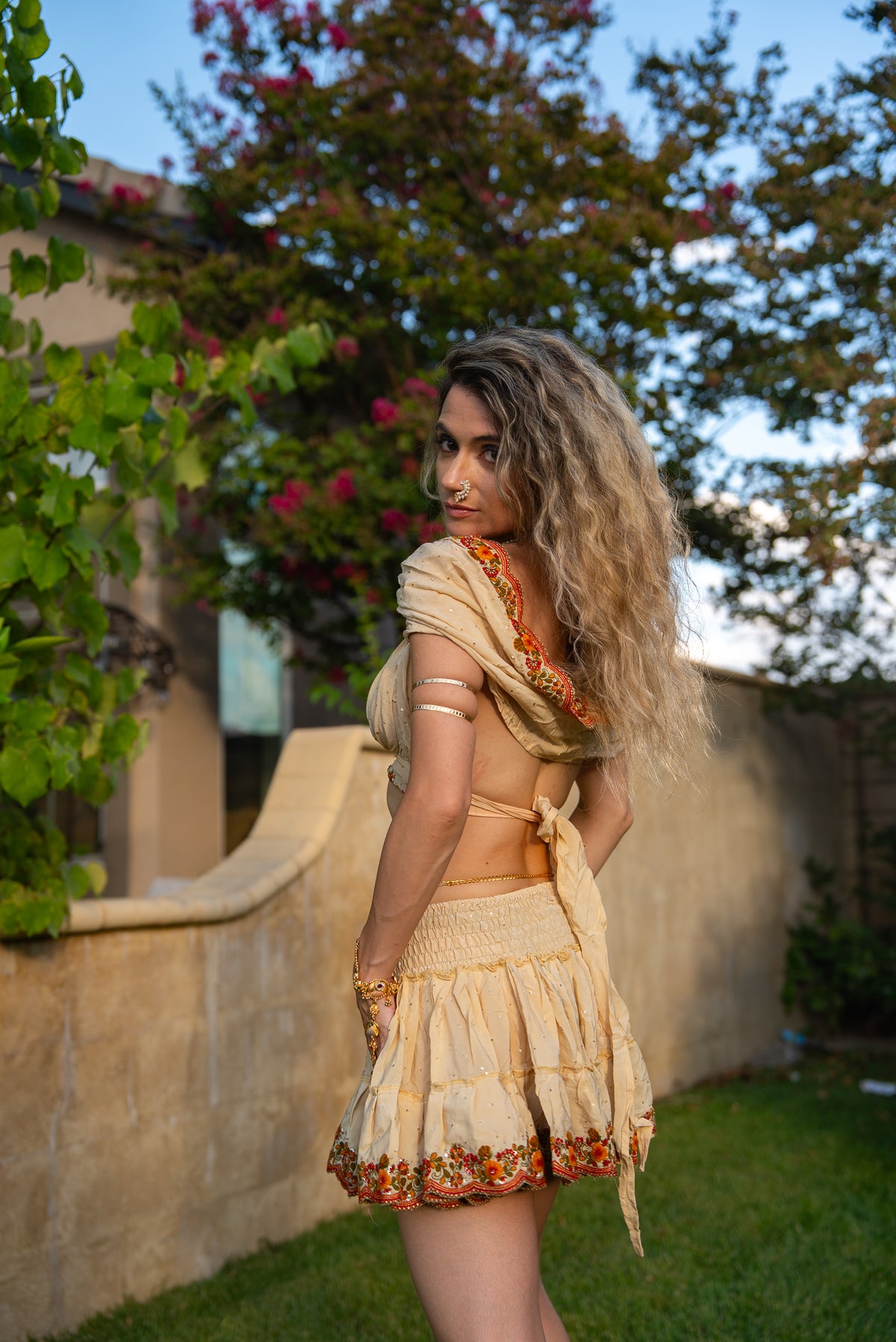 Sahara Rose Micro Mini Gehr Skirt Set
