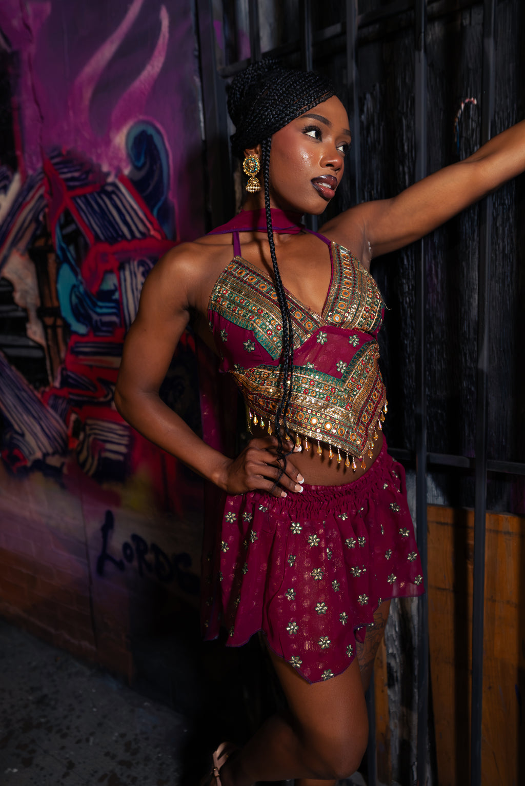 Divinity Rose Lotus Mini Skirt Set