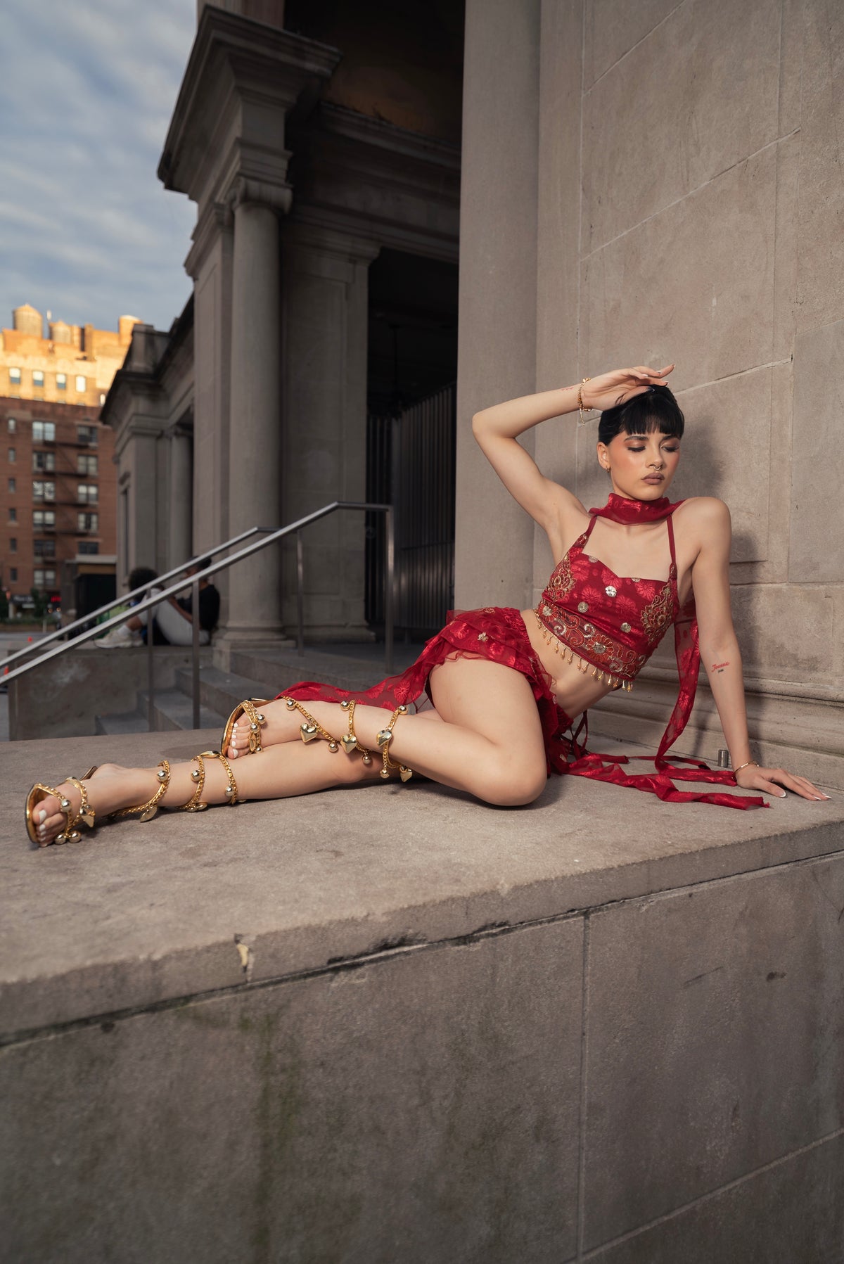 Ruby Road Ruffle Mini Skirt Set