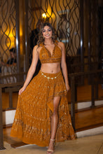 Load image into Gallery viewer, Gold Lotus Bollywood Set
