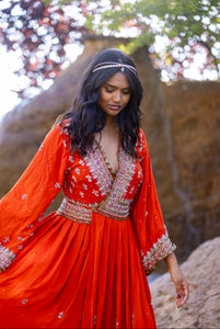 Fire Diamonds Anarkali Jacket Dress