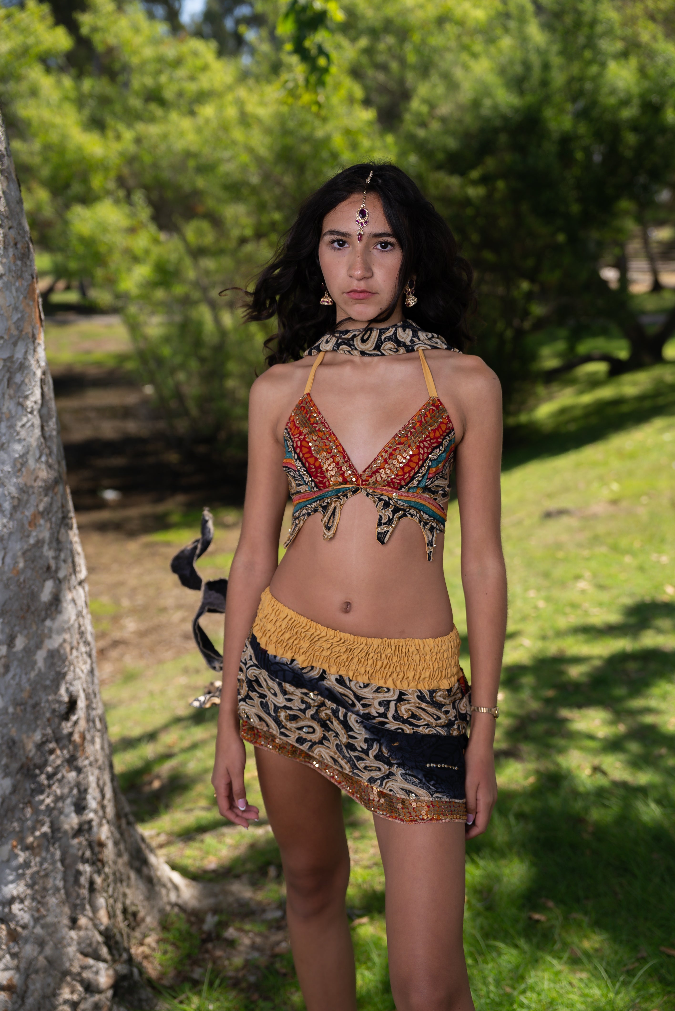 Bohemian rainbow Shakti set
