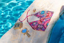 Load image into Gallery viewer, Cosmic Wildflower Halter top
