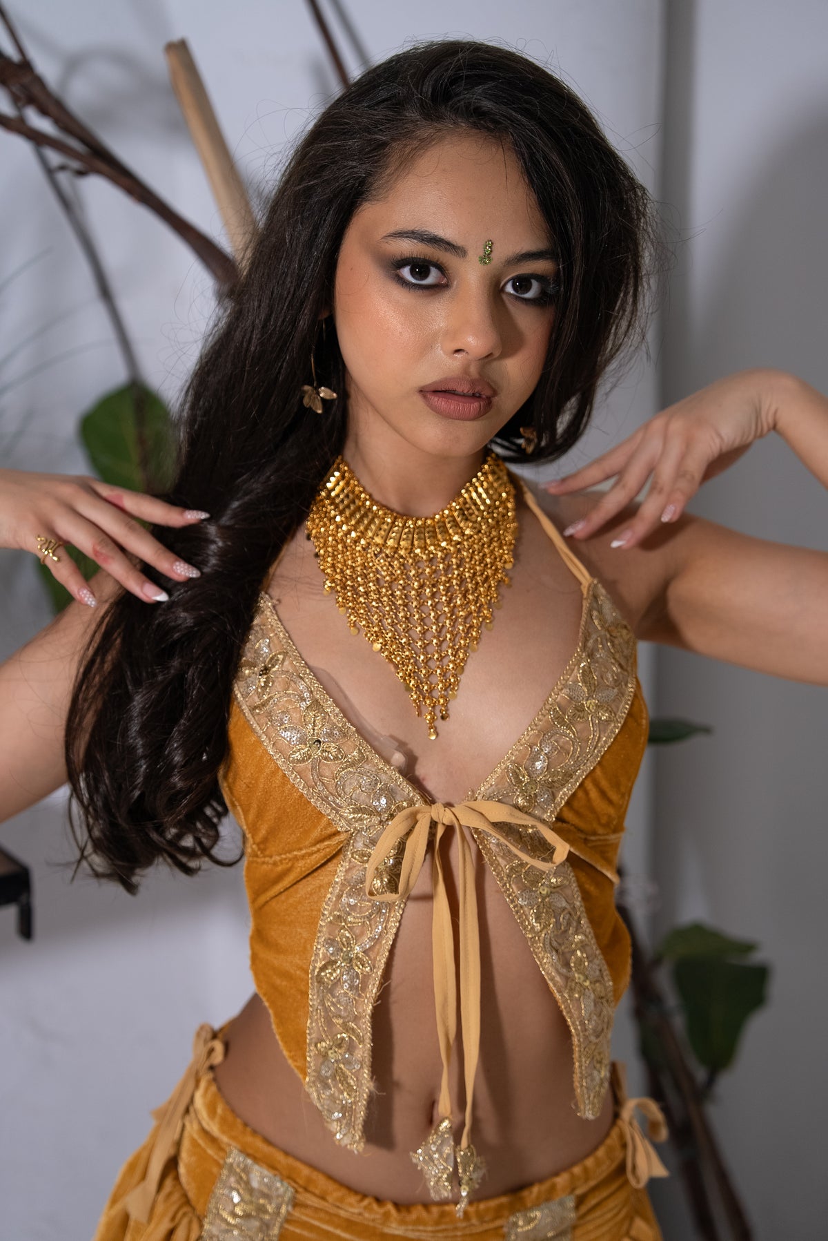 Golden Dynasty Lotus Skirt Set (petite XS)