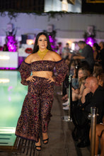 Load image into Gallery viewer, Midnight Paisley Sharara Pants Set
