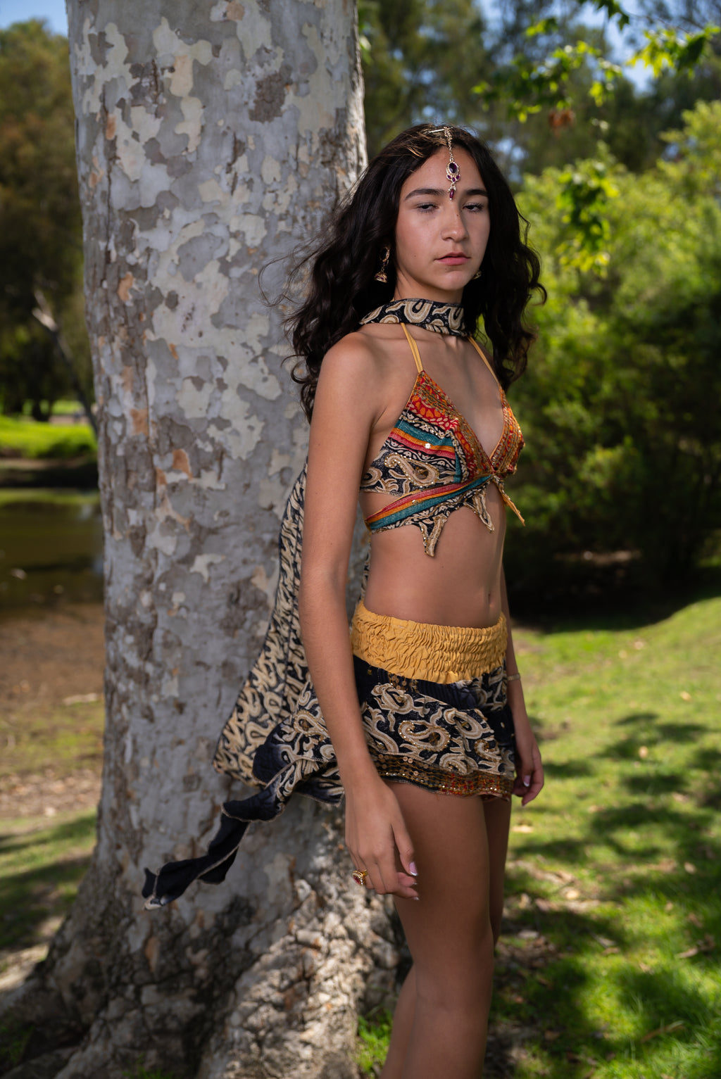 Bohemian rainbow Shakti set