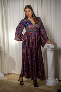 Bohemian Peacock Anarkali Dress